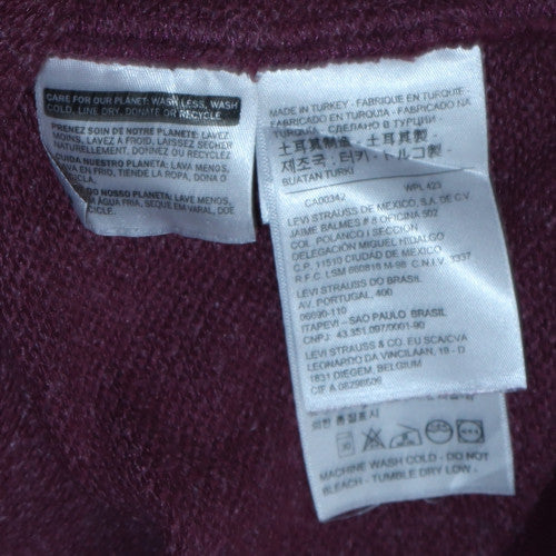 Levi's Men's Red Pullover Hoodie L Logo Fleece Sweatshirt