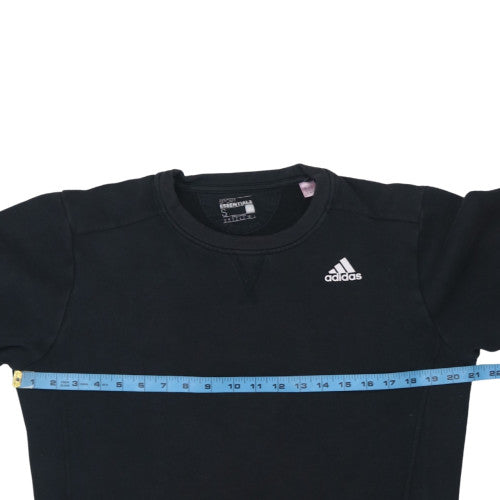 Adidas Men’s Black Crew Neck Sweatshirt S Regular Fit Pullover