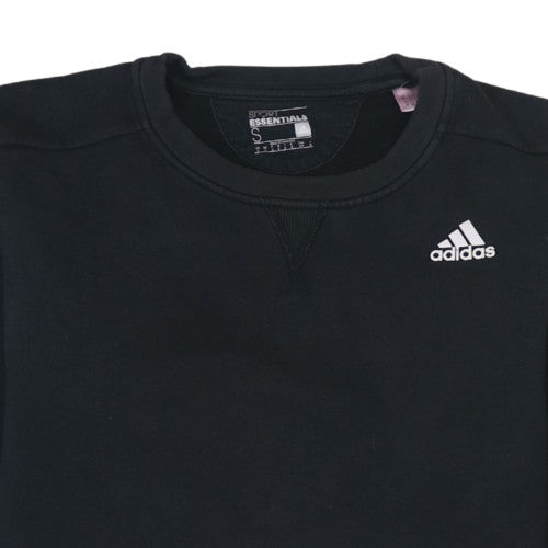 Adidas Men’s Black Crew Neck Sweatshirt S Regular Fit Pullover