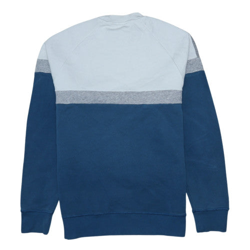 adidas Men's Blue Crew Neck Pullover Sweatshirt Size S Regular Fit