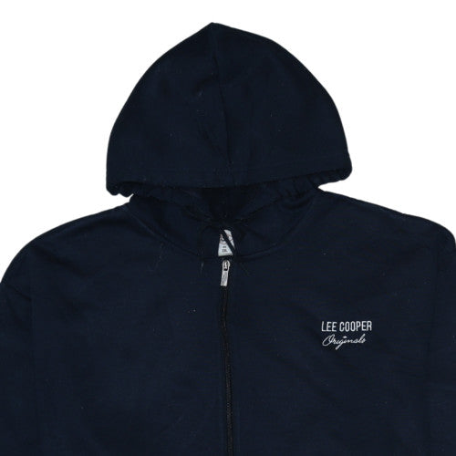 Lee Cooper Men's Blue 2XL Full Zip Fleece Hoodie
