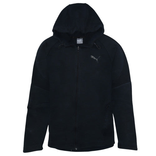 Puma Men's Black Full Zip Hoodie Size M Sports Fleece Jacket