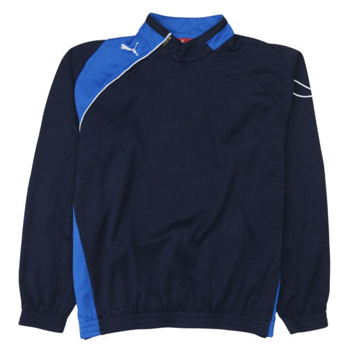 Puma Men's Blue 1/4 Zip Mock Neck Sports Sweatshirt Size L