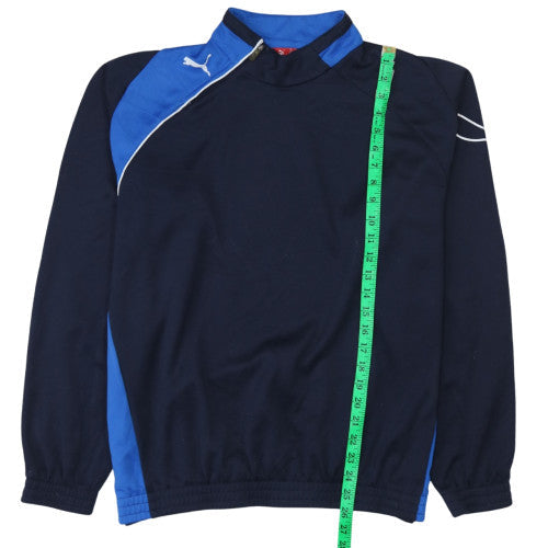 Puma Men's Blue 1/4 Zip Mock Neck Sports Sweatshirt Size L