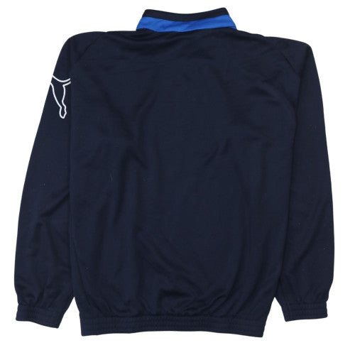 Puma Men's Blue 1/4 Zip Mock Neck Sports Sweatshirt Size L
