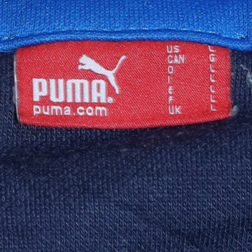 Puma Men's Blue 1/4 Zip Mock Neck Sports Sweatshirt Size L