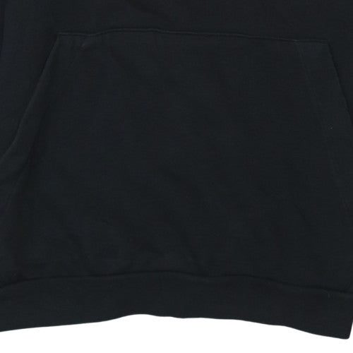 Adidas Men's Black Pullover Hoodie M Logo Fleece Sweatshirt