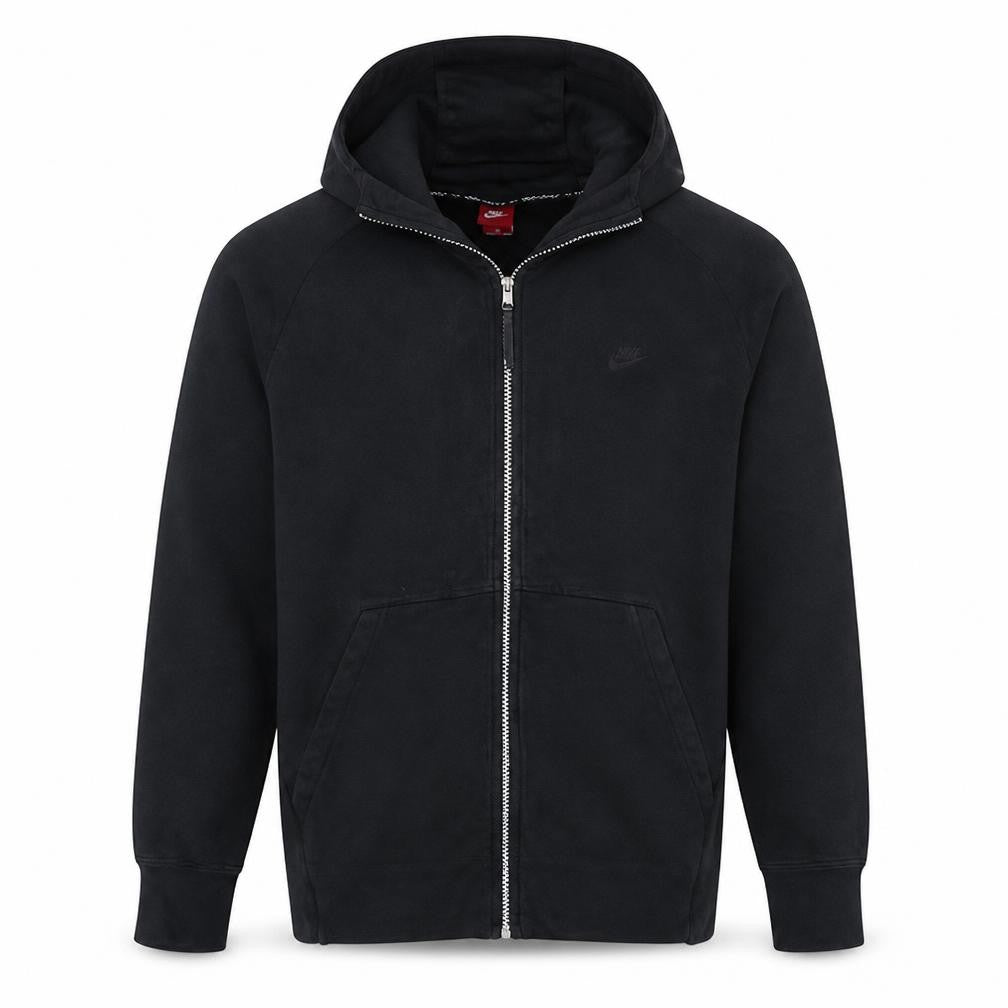 Front view of Nike Men's Black XL Full Zip Hoodie Sweatshirt
