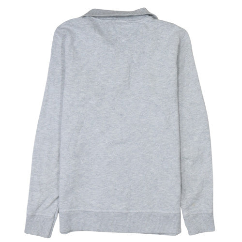 Tommy Jeans Men's Grey Henley 1/2 Zip Sweatshirt Size M