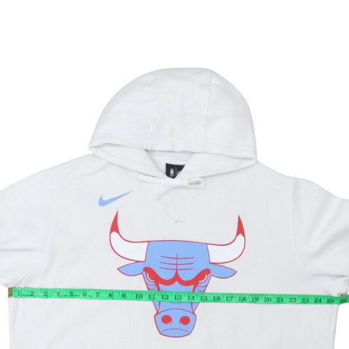Nike Mens White XL Pullover Hoodie Bulls Logo Basketball Style