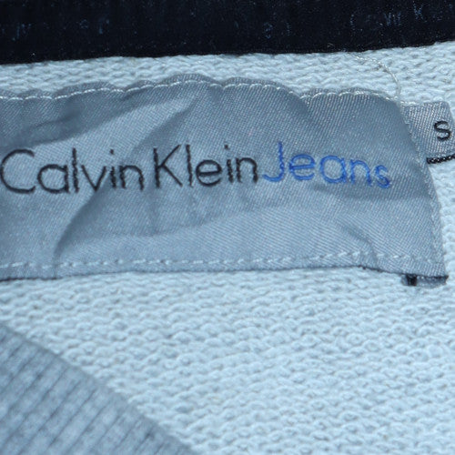 Calvin Klein Mens Grey Crew Neck Logo Sweatshirt Size S
