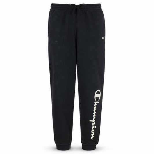 Front view of Champion Men's Black Medium Jogger Sweatpants Cotton Blend