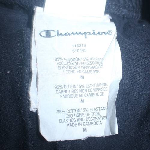 Champion Men's Black Medium Jogger Sweatpants Cotton Blend