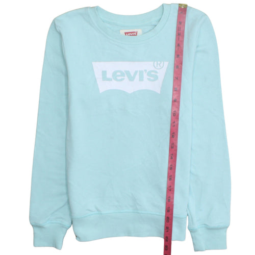 Levi's Girls Blue Logo Pullover Sweatshirt 12 Years Regular Fit