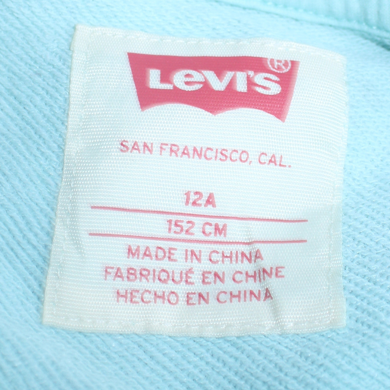 Levi's Girls Blue Logo Pullover Sweatshirt 12 Years Regular Fit