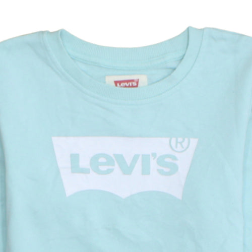 Levi's Girls Blue Logo Pullover Sweatshirt 12 Years Regular Fit