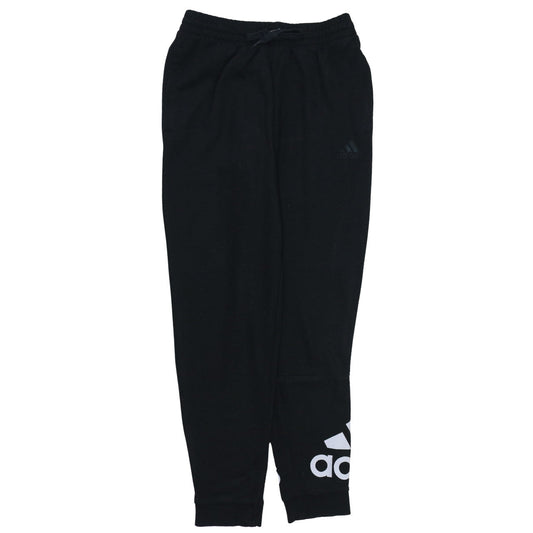 Adidas Men’s Black Jogger Trousers M Regular Fit Fleece Activewear