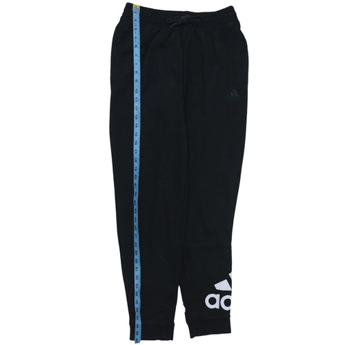 Adidas Men’s Black Jogger Trousers M Regular Fit Fleece Activewear