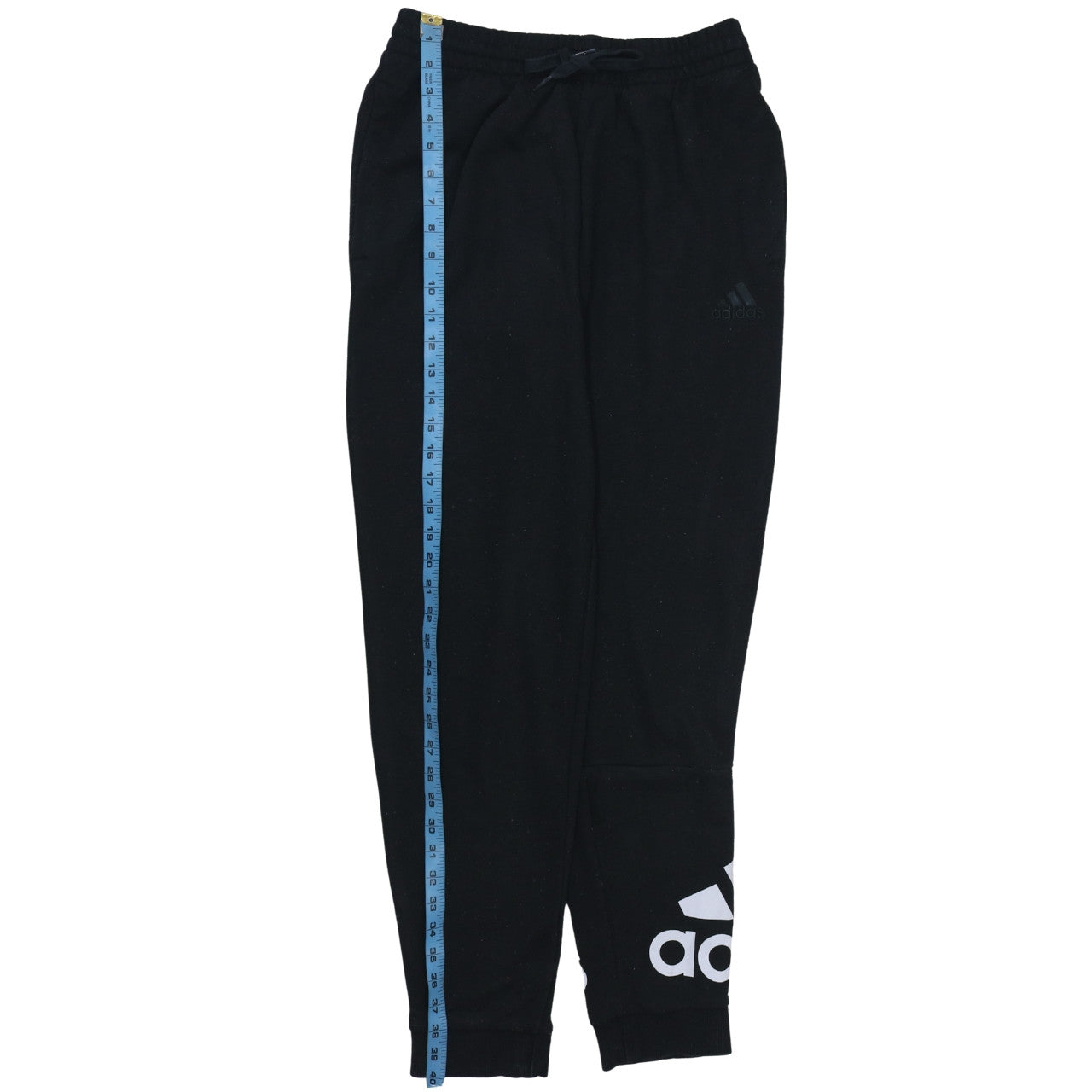 Adidas Men’s Black Jogger Trousers M Regular Fit Fleece Activewear