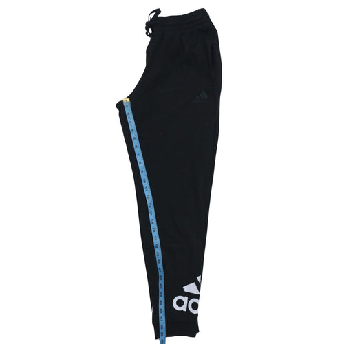 Adidas Men’s Black Jogger Trousers M Regular Fit Fleece Activewear