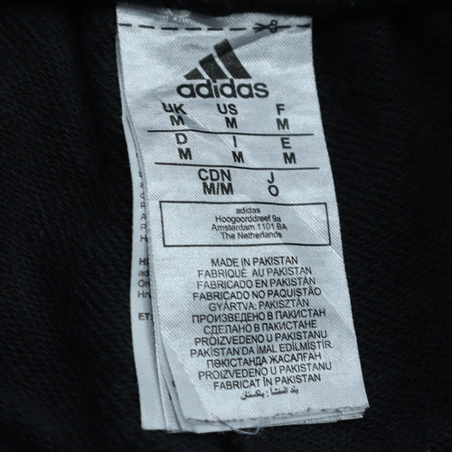 Adidas Men’s Black Jogger Trousers M Regular Fit Fleece Activewear