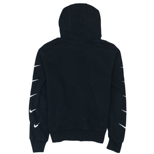 Nike Women's Black Medium Pullover Hoodie Cotton Blend Logo Sportswear