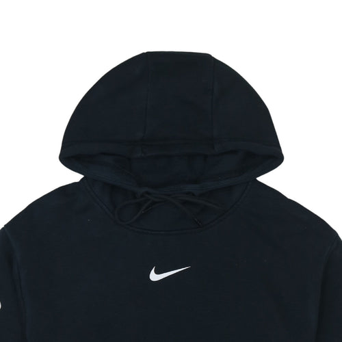Nike Women's Black Medium Pullover Hoodie Cotton Blend Logo Sportswear