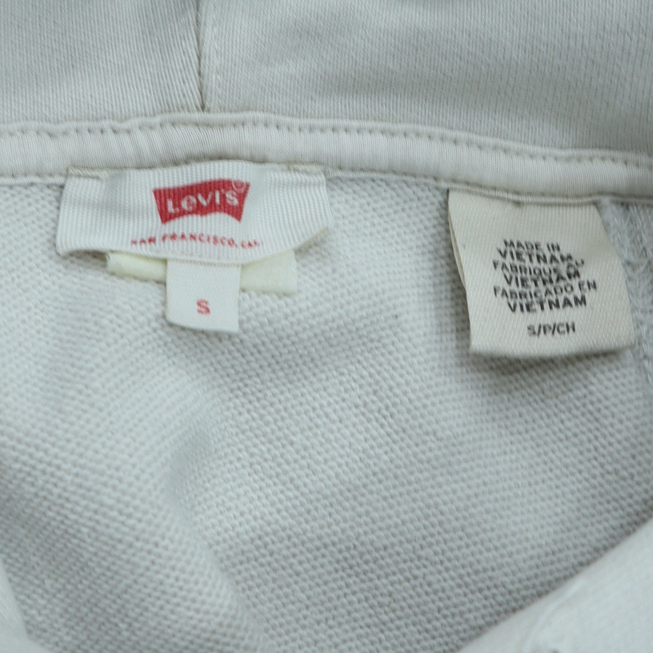 Levi's Men's White Graphic Logo Pullover Hoodie Size S