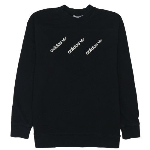 Adidas Womens Black XS Crew Neck Pullover Sweatshirt