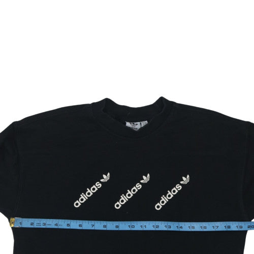 Adidas Womens Black XS Crew Neck Pullover Sweatshirt