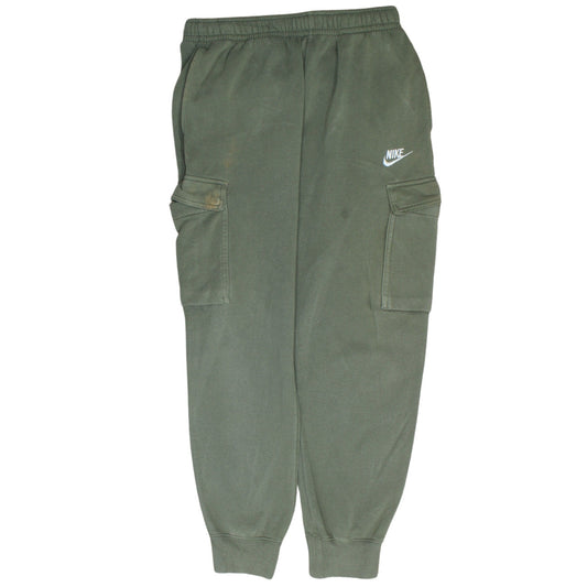 Nike Men's Green Fleece Jogger Cargo Trousers Size M