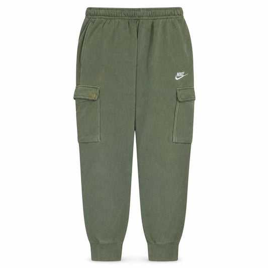 Front view of Nike Men's Green Fleece Jogger Cargo Trousers, size M
