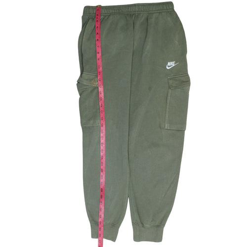 Nike Men's Green Fleece Jogger Cargo Trousers Size M