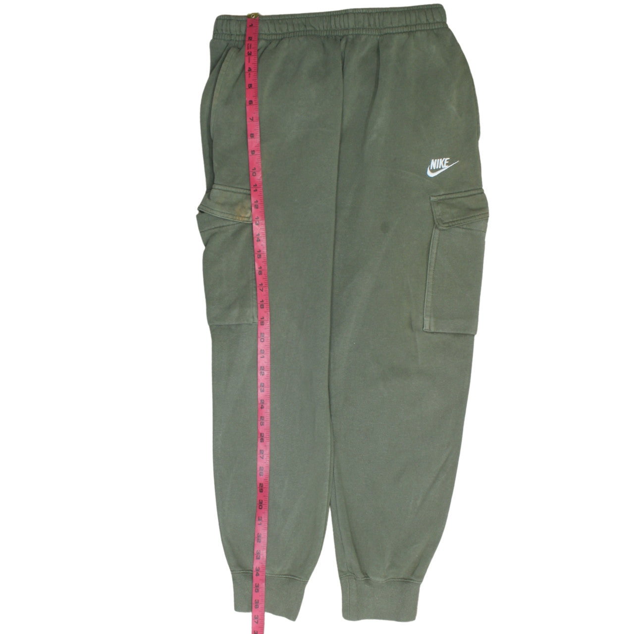 Nike Men's Green Fleece Jogger Cargo Trousers Size M