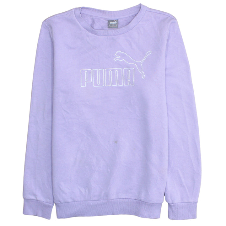 Puma Womens Purple Crew Neck Pullover Sweatshirt Size M
