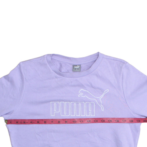 Puma Womens Purple Crew Neck Pullover Sweatshirt Size M