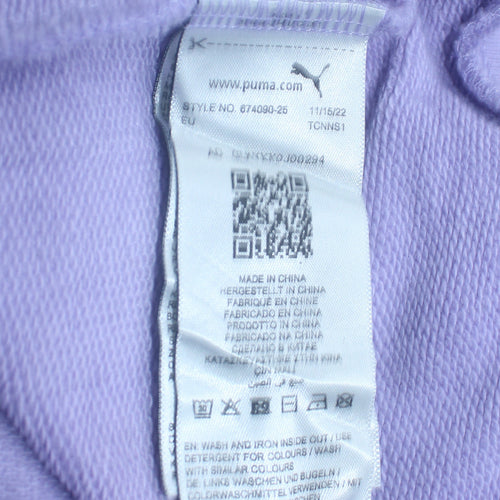 Puma Womens Purple Crew Neck Pullover Sweatshirt Size M