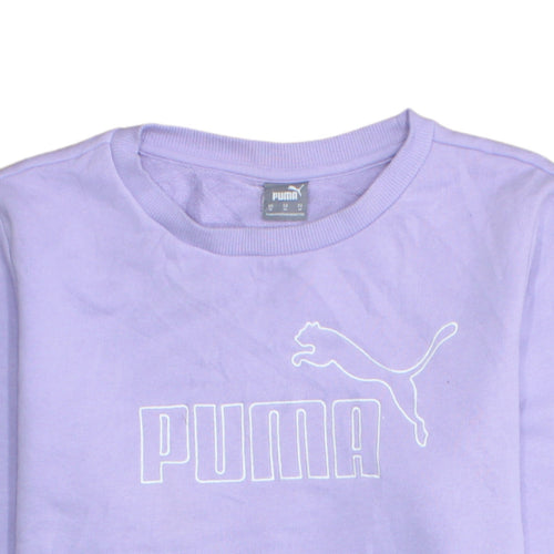 Puma Womens Purple Crew Neck Pullover Sweatshirt Size M