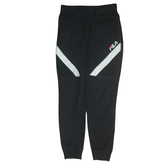 FILA Men Black Jogger Sweatpants Medium Elastic Waist Track Pants