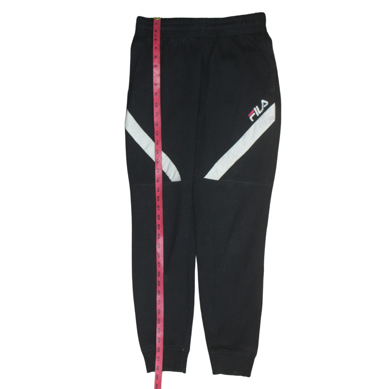 FILA Men Black Jogger Sweatpants Medium Elastic Waist Track Pants