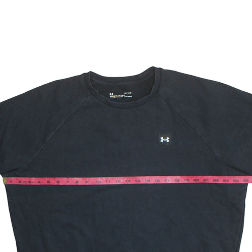 Under Armour Men's Black Crew Neck Fleece Sweatshirt Size L