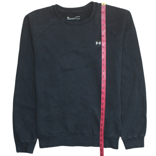 Under Armour Men's Black Crew Neck Fleece Sweatshirt Size L