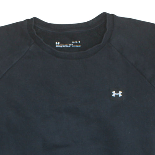 Under Armour Men's Black Crew Neck Fleece Sweatshirt Size L