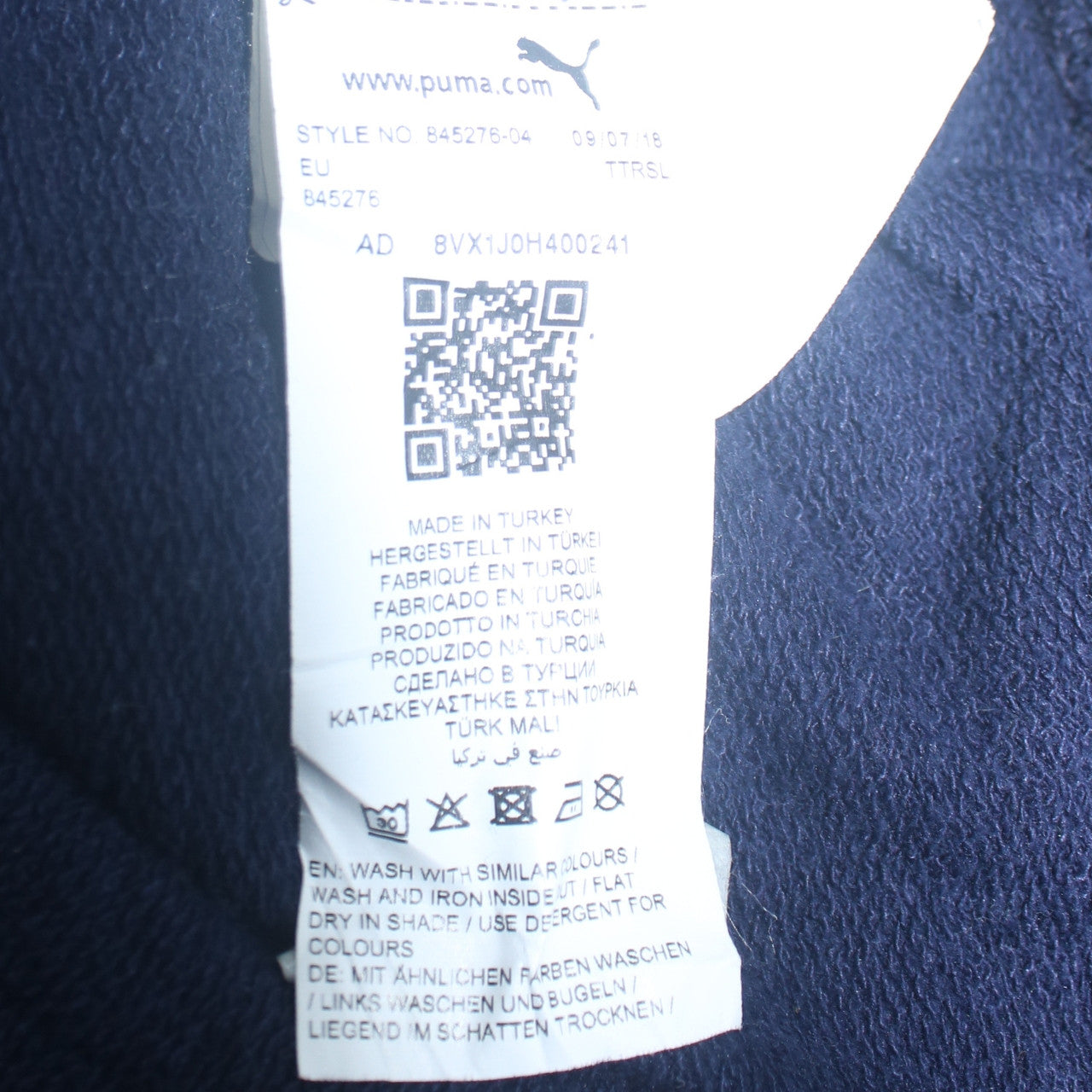 Puma Men's Blue Pullover Hoodie M Sports Graphic Fleece Jumper