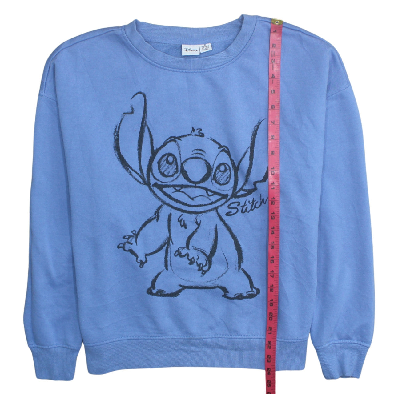 Disney x Primark Womens Blue Stitch Sweatshirt M Graphic Pullover