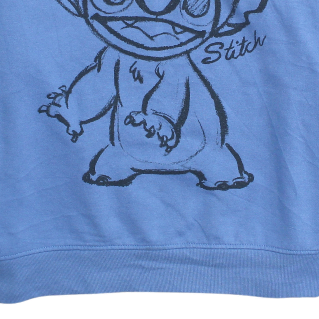 Disney x Primark Womens Blue Stitch Sweatshirt M Graphic Pullover