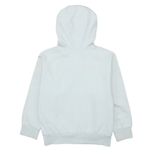 Nike Teens White Full Zip Hoodie Size 10 EU 138-140 Cotton Blend