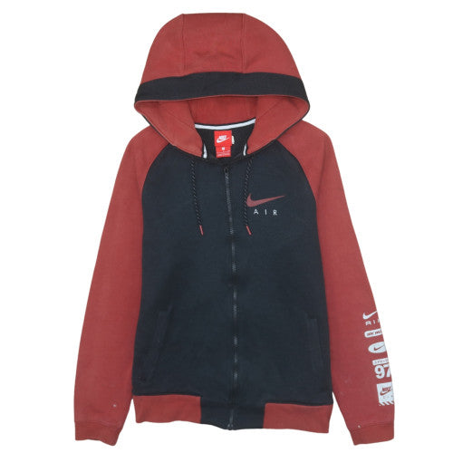 Nike Air Men's Red & Black Full Zip Hoodie Size S Cotton Blend