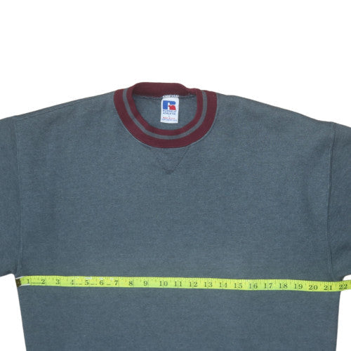Russell Athletic Mens Grey Pullover Sweatshirt L Vintage Crew Neck