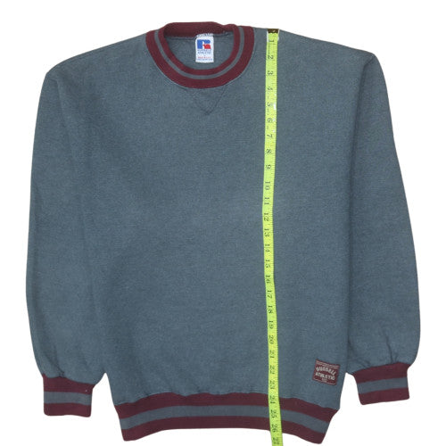 Russell Athletic Mens Grey Pullover Sweatshirt L Vintage Crew Neck